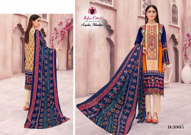 Nafisa Ayesha Ibhrahim 3 Casual Wear Karachi Cotton Printed Dress Material Collection